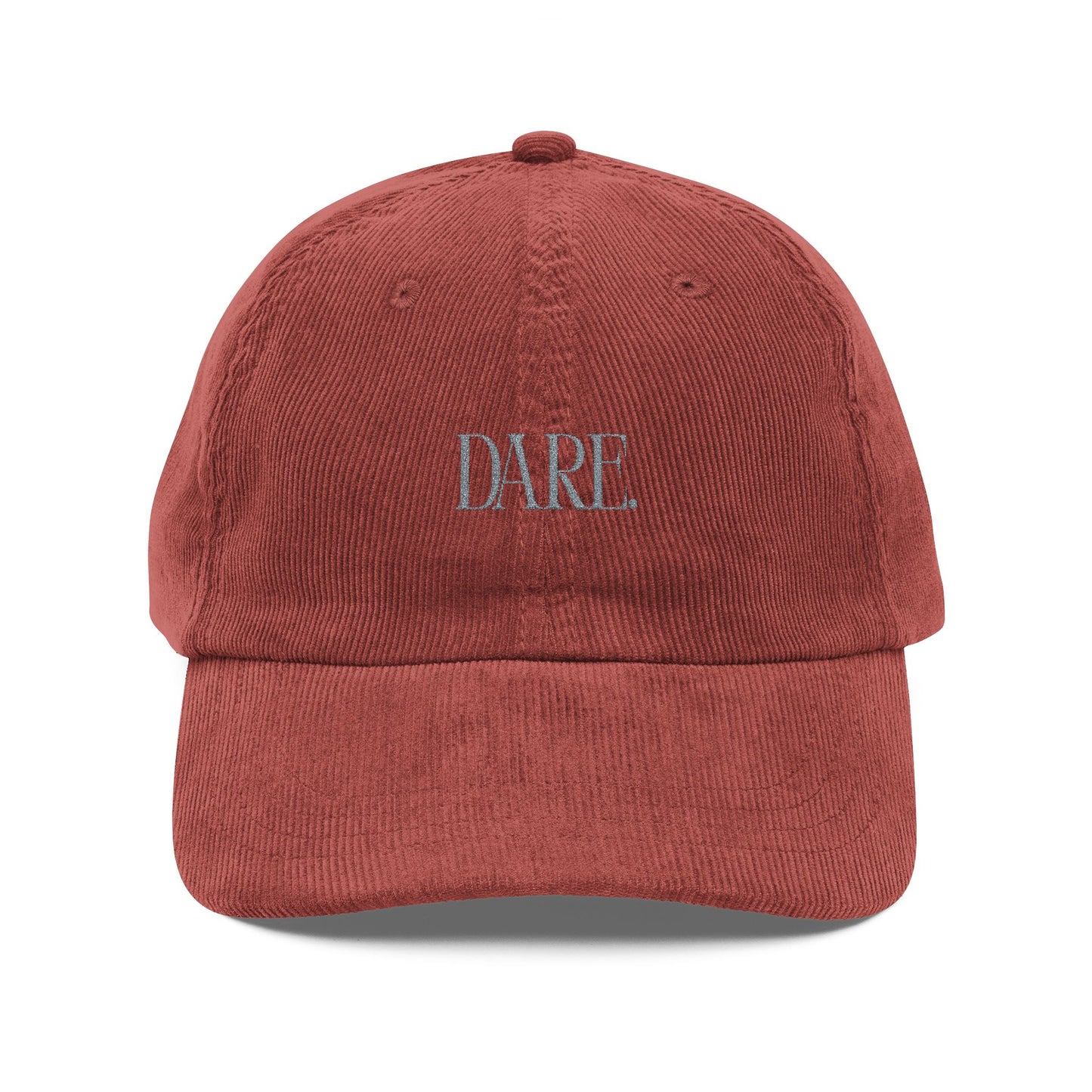 "DARE" Velours Embroidered Cap — Burgundy - LA MARQUE 77
