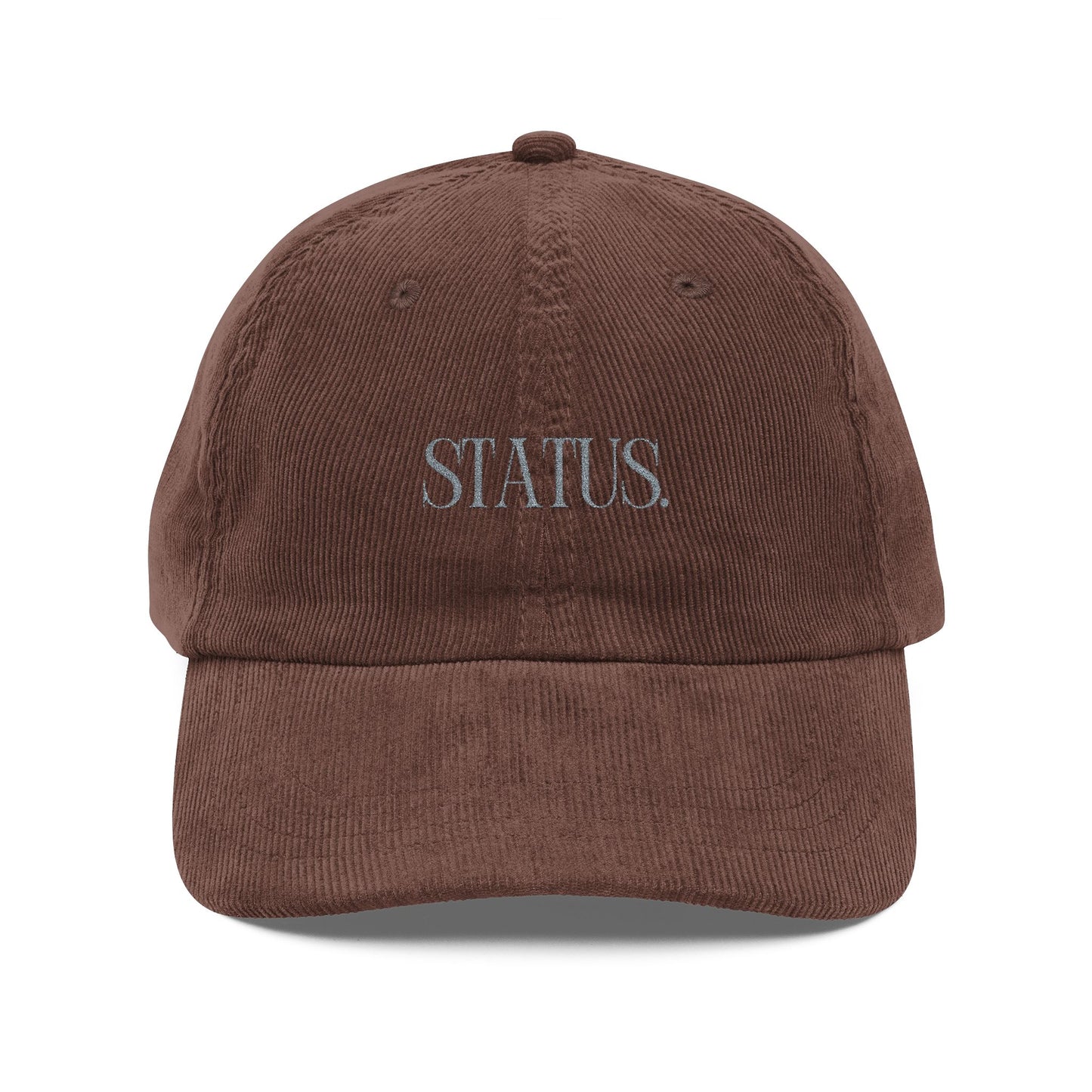 STATUS Velours Embroidered Cap — Brown - LA MARQUE 77