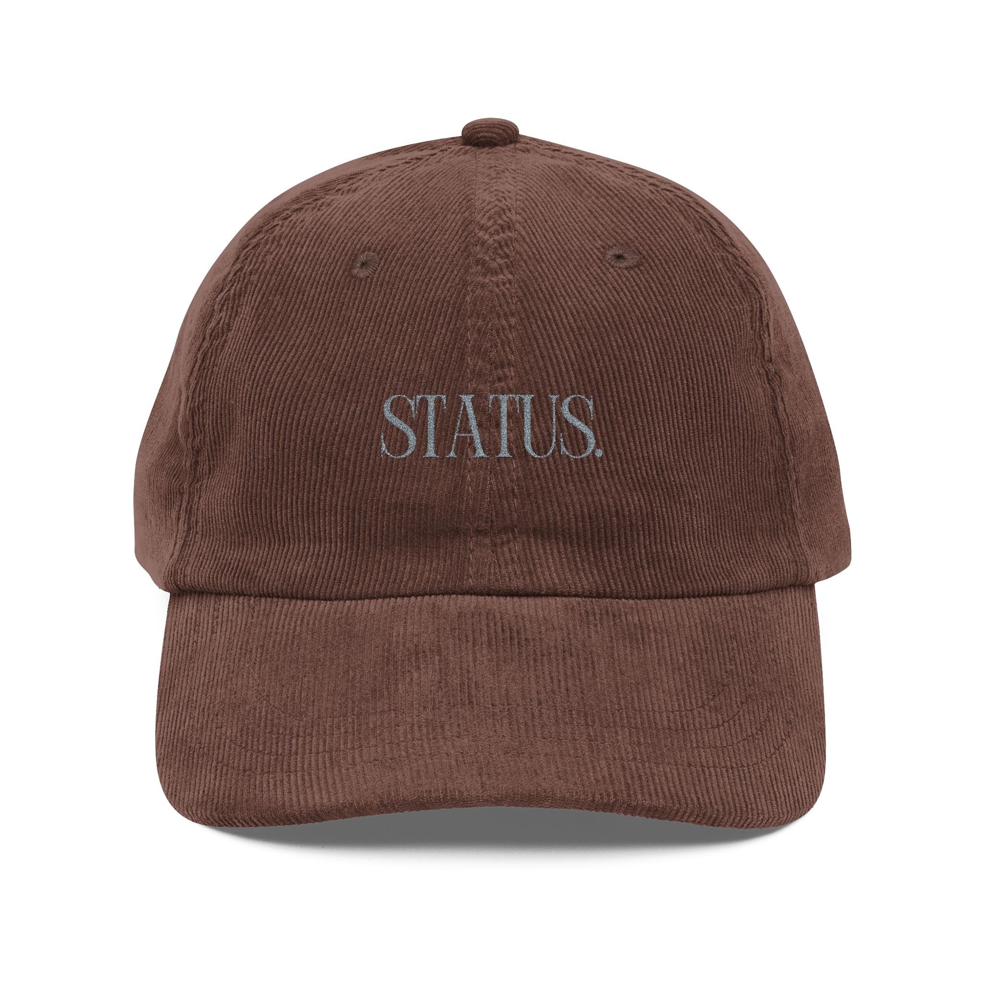 STATUS Velours Embroidered Cap — Brown - LA MARQUE 77