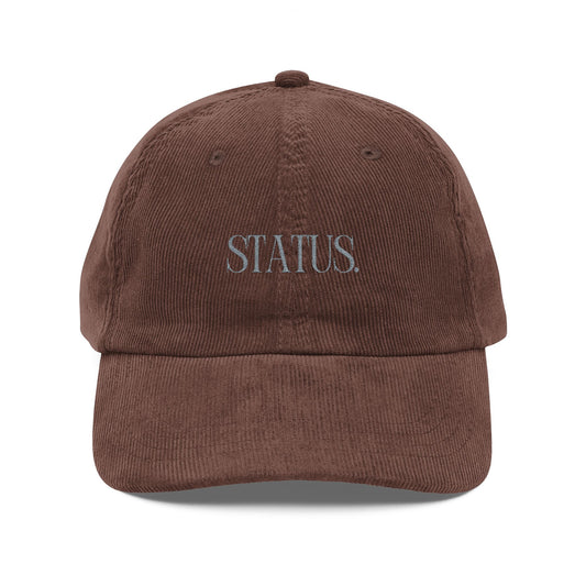 STATUS Velours Embroidered Cap — Brown - LA MARQUE 77