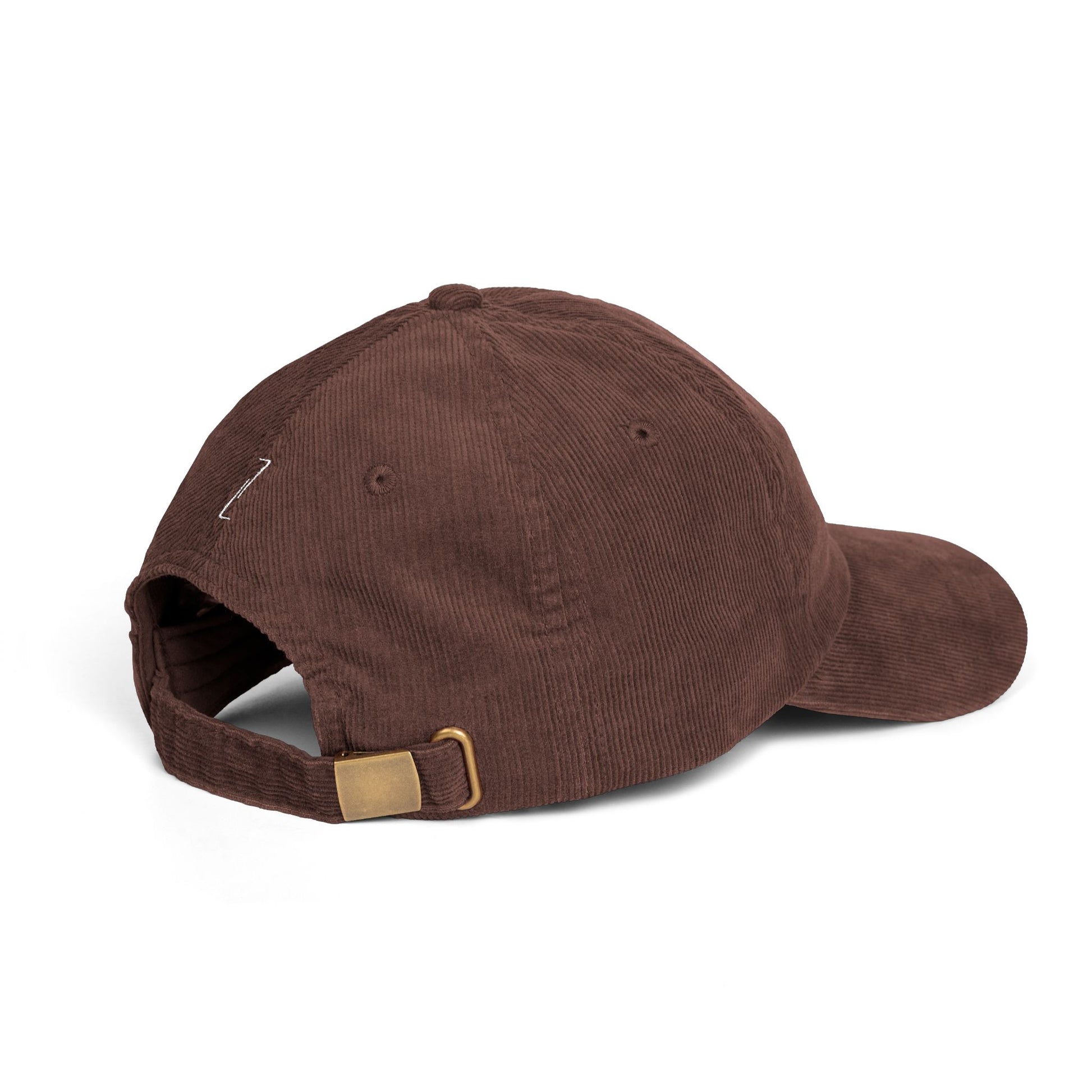 "STATUS" Velours Embroidered Cap — Brown - LA MARQUE 77