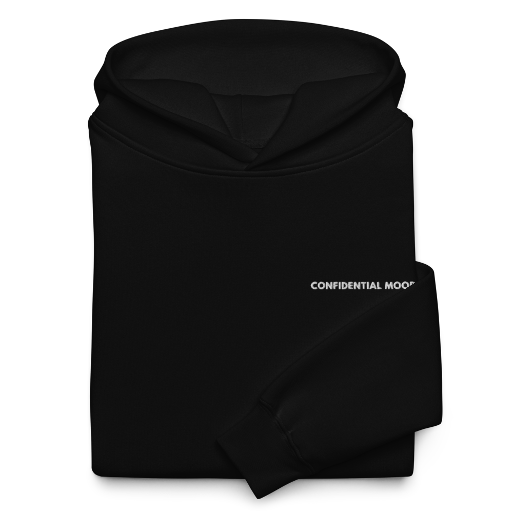 Confidential Mood Oversized Black Hoodie - Unisex - LA MARQUE 77