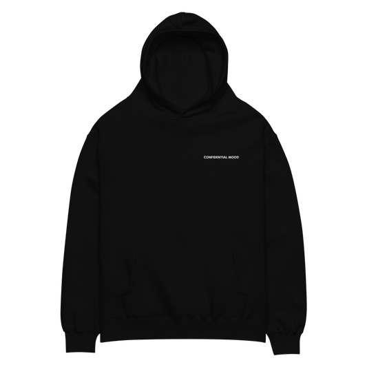 Confidential Mood Oversized Black Hoodie - Unisex - LA MARQUE 77