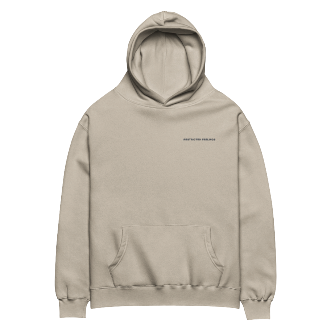 Restricted Feelings Oversized Sand Hoodie - Unisex - LA MARQUE 77