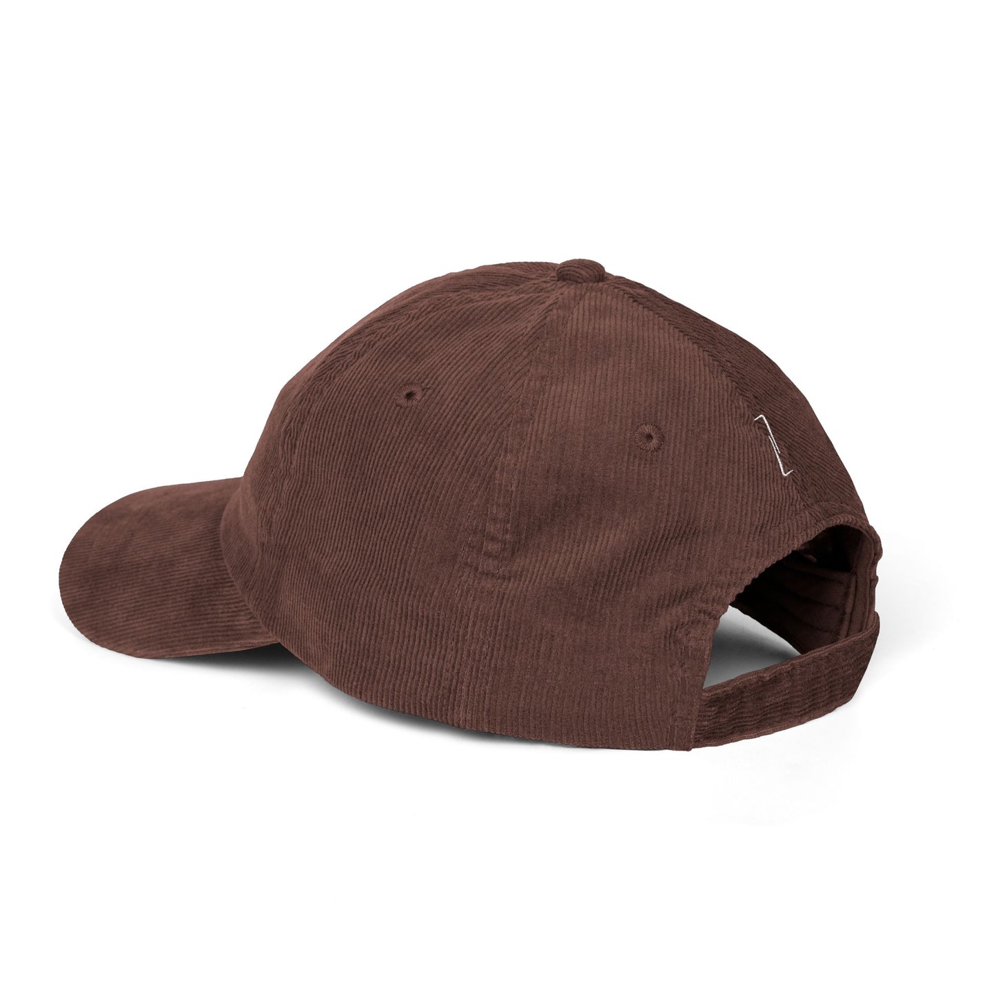 "STATUS" Velours Embroidered Cap — Brown - LA MARQUE 77
