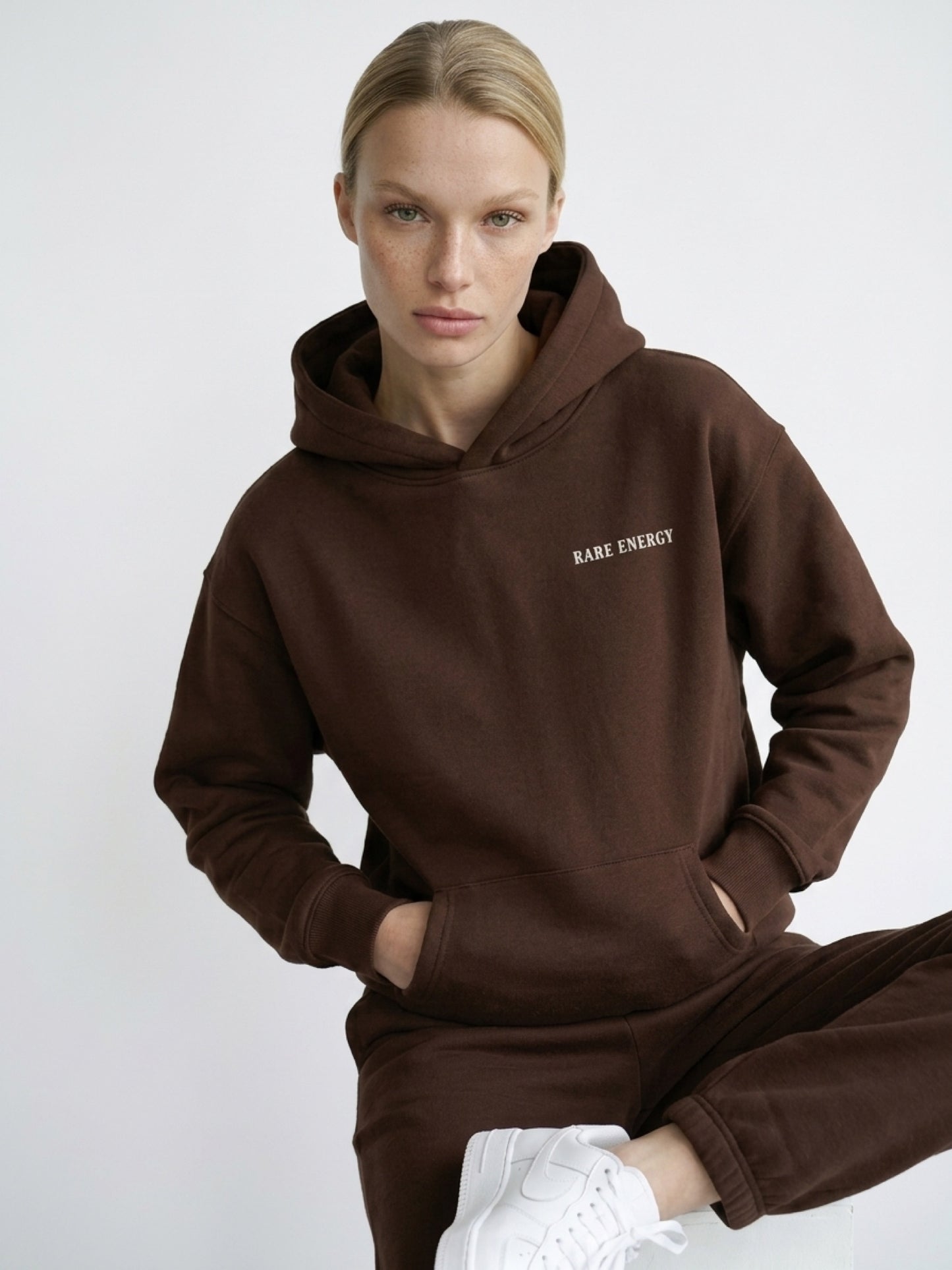 Rare Energy Oversized Mocha Hoodie - Unisex - LA MARQUE 77