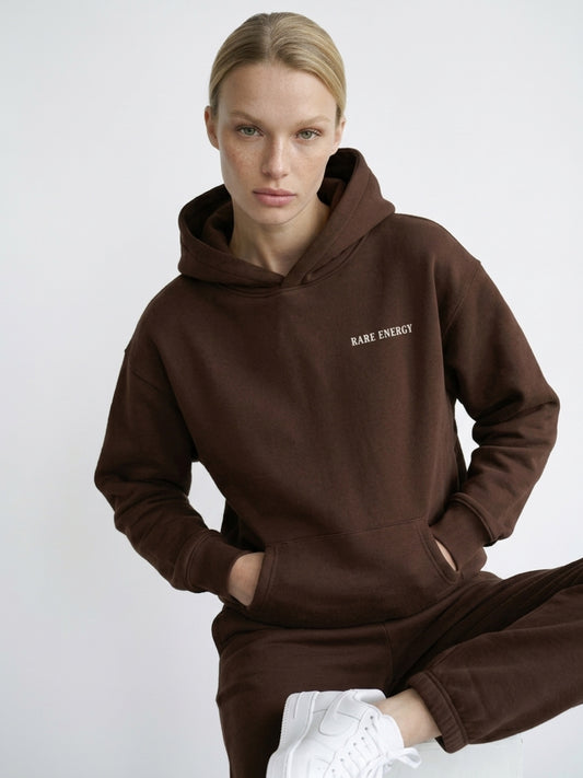 Rare Energy Oversized Mocha Hoodie - Unisex - LA MARQUE 77