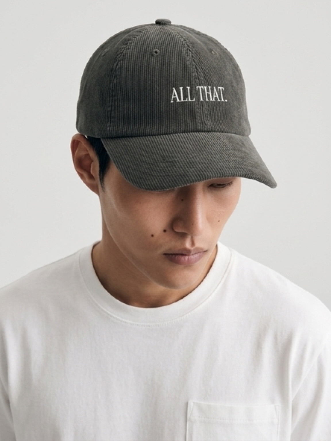 "ALL THAT" Velours Embroidered Cap — Olive - LA MARQUE 77